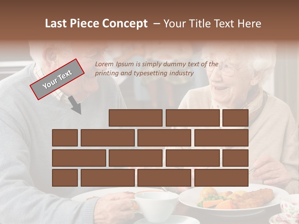 Two People Happy Horizontal PowerPoint Template