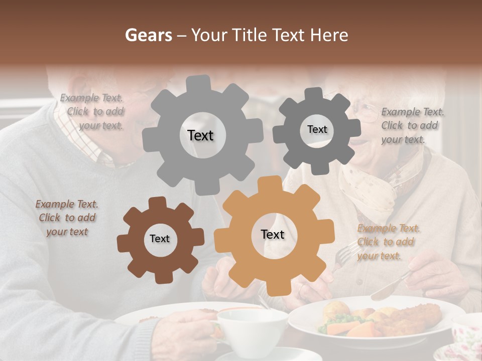 Two People Happy Horizontal PowerPoint Template