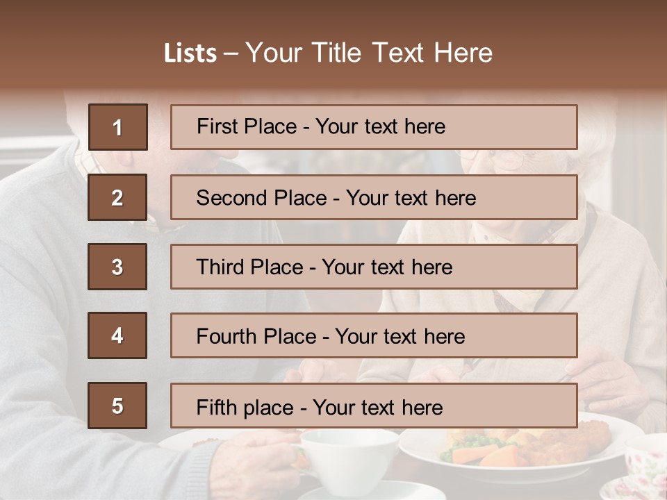 Two People Happy Horizontal PowerPoint Template