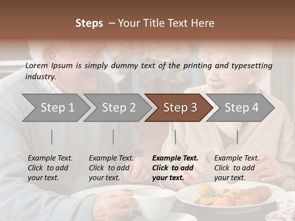 Two People Happy Horizontal PowerPoint Template