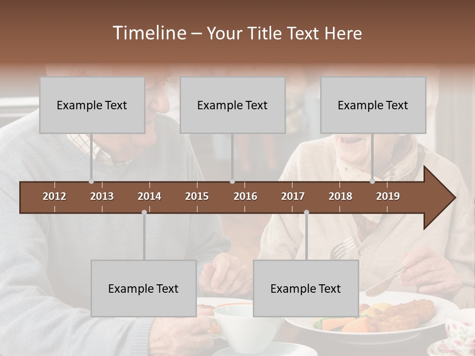 Two People Happy Horizontal PowerPoint Template
