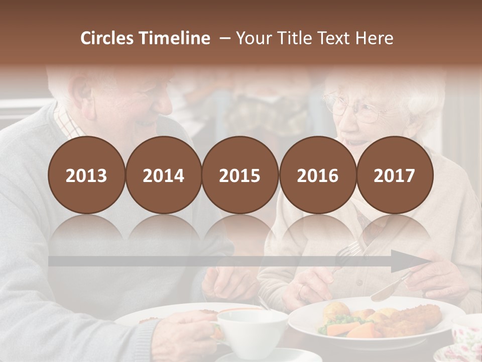 Two People Happy Horizontal PowerPoint Template