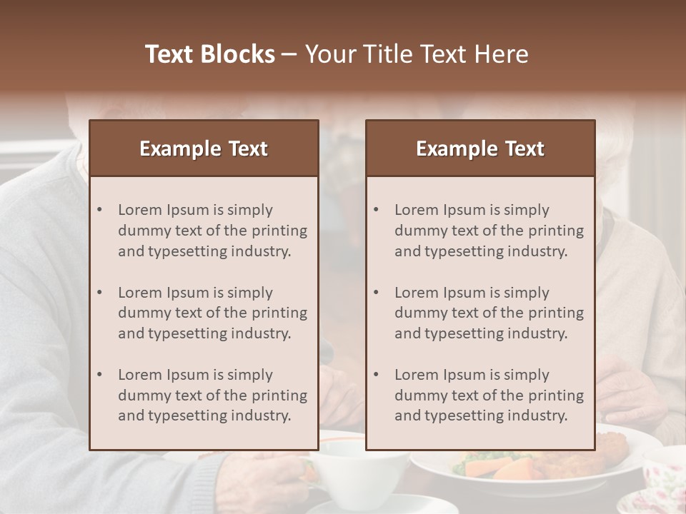 Two People Happy Horizontal PowerPoint Template