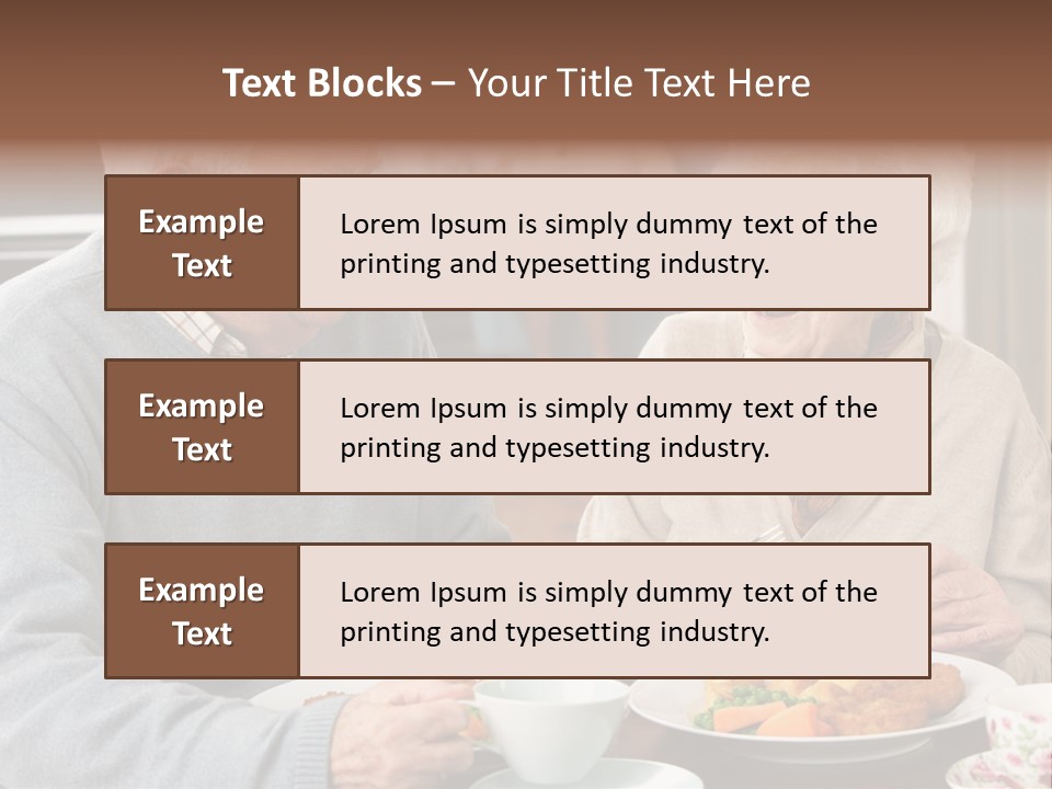 Two People Happy Horizontal PowerPoint Template