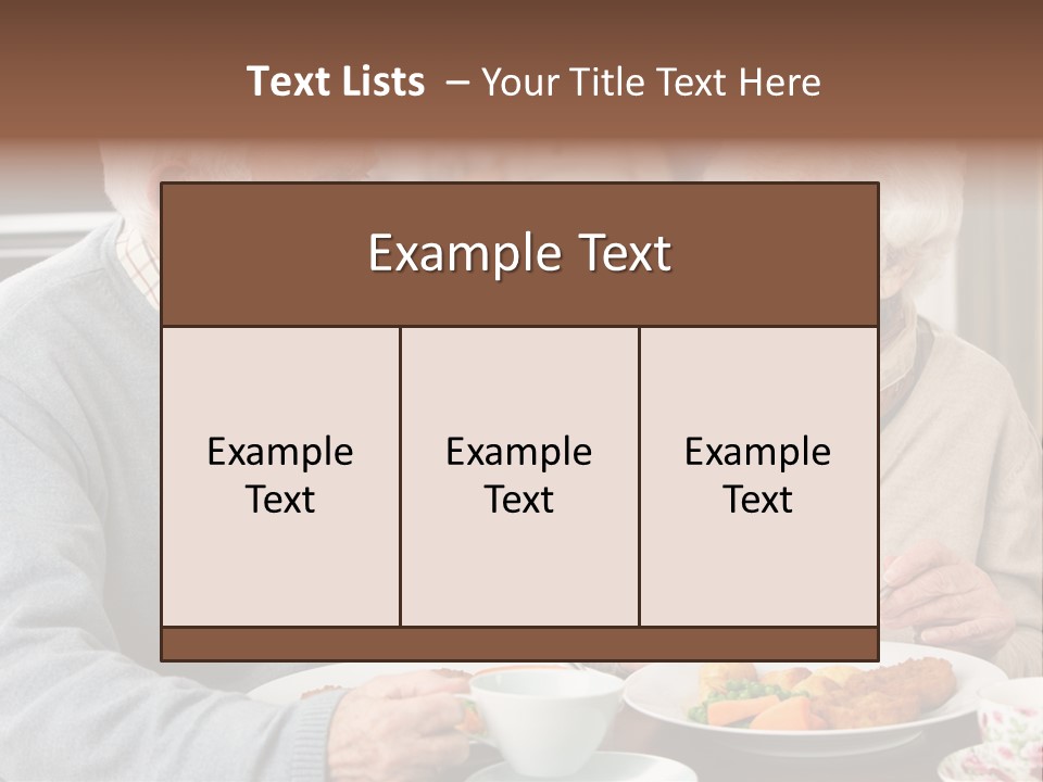 Two People Happy Horizontal PowerPoint Template