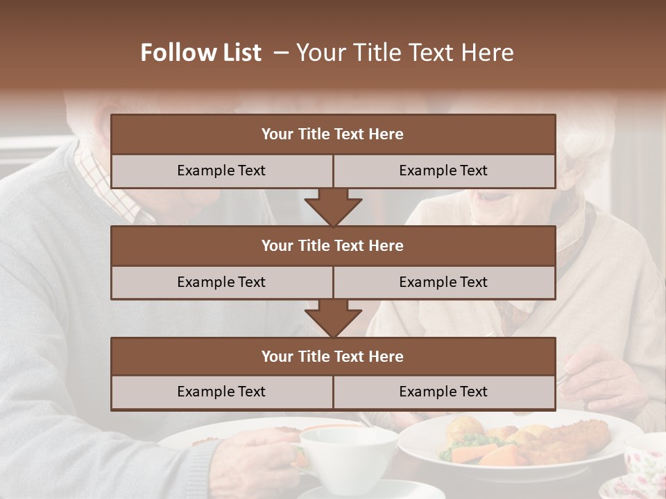 Two People Happy Horizontal PowerPoint Template