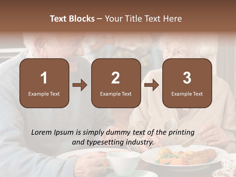 Two People Happy Horizontal PowerPoint Template