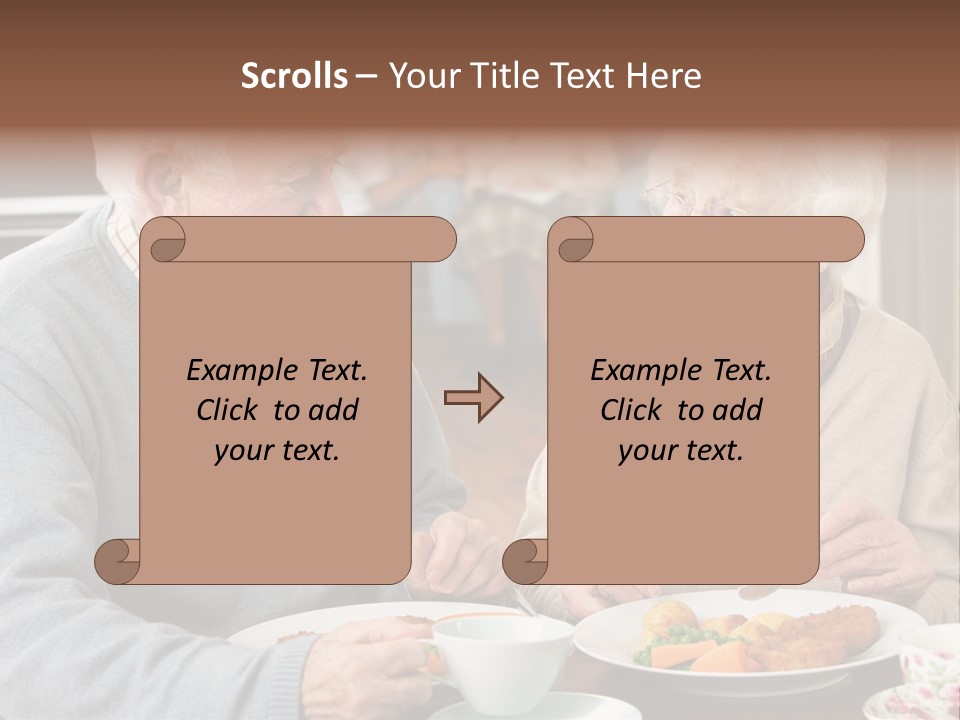 Two People Happy Horizontal PowerPoint Template