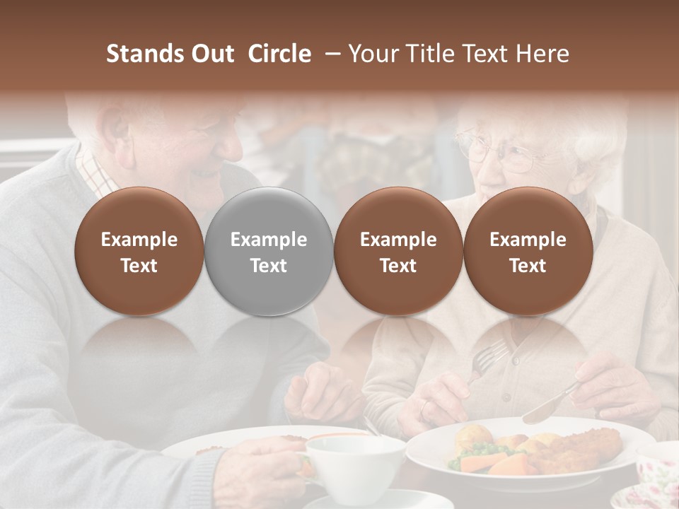 Two People Happy Horizontal PowerPoint Template