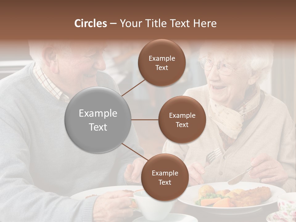 Two People Happy Horizontal PowerPoint Template