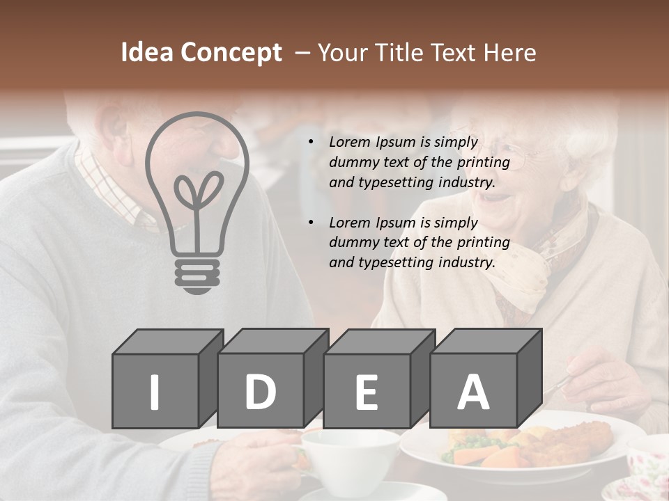 Two People Happy Horizontal PowerPoint Template