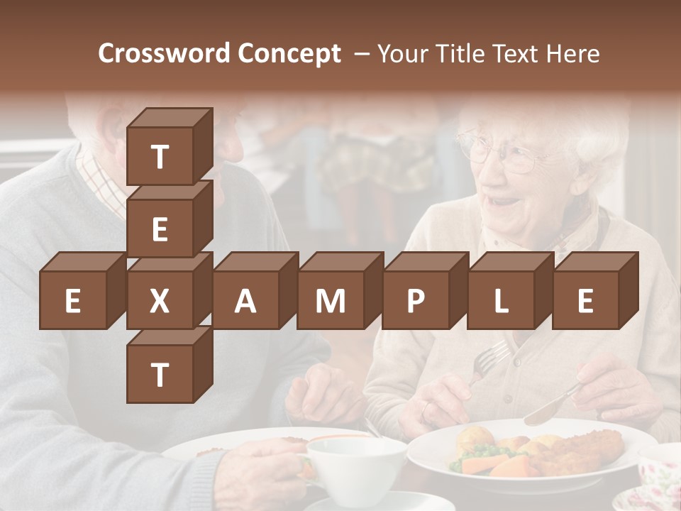 Two People Happy Horizontal PowerPoint Template