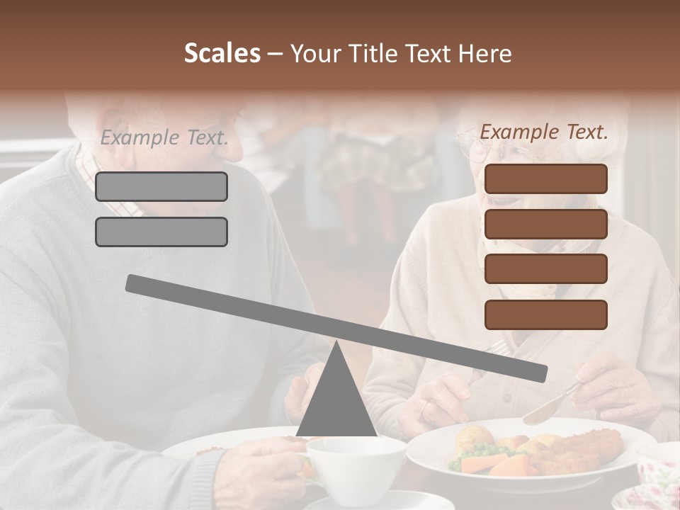 Two People Happy Horizontal PowerPoint Template