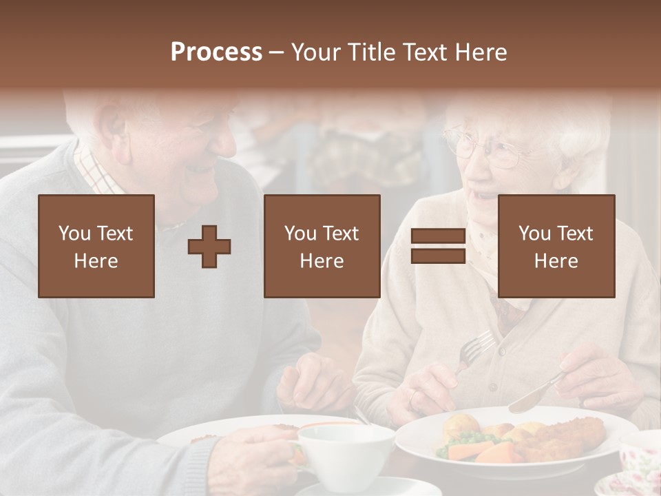 Two People Happy Horizontal PowerPoint Template