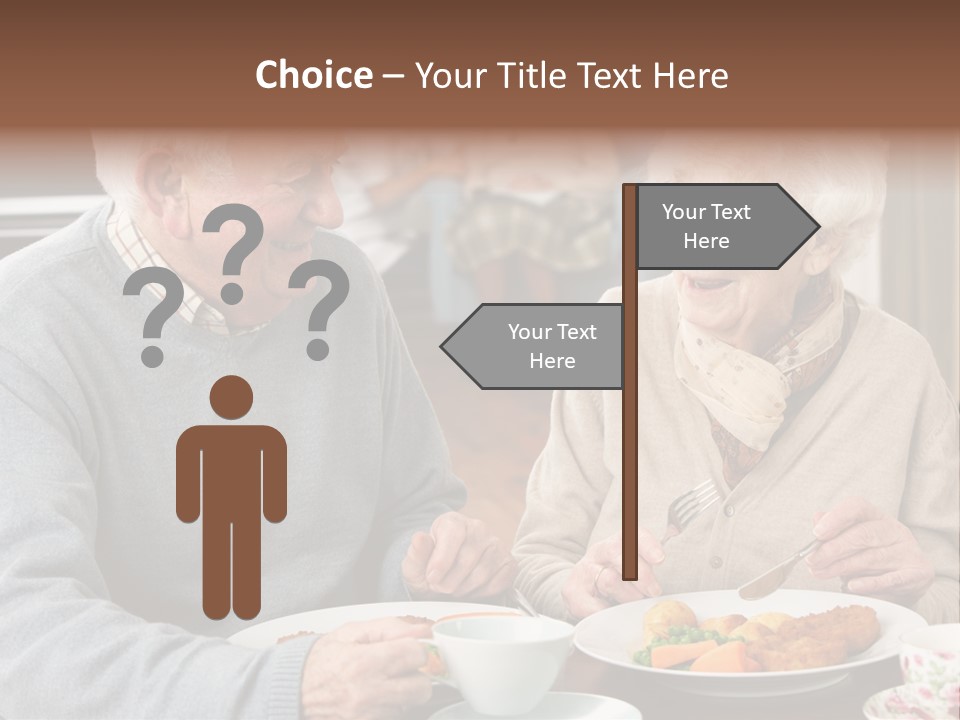 Two People Happy Horizontal PowerPoint Template