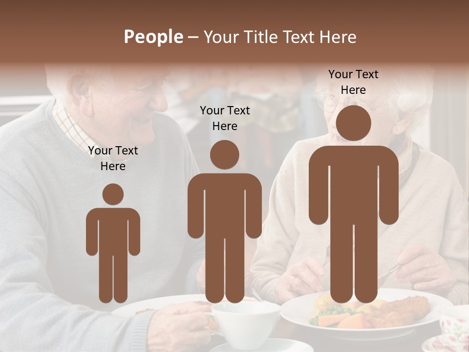 Two People Happy Horizontal PowerPoint Template