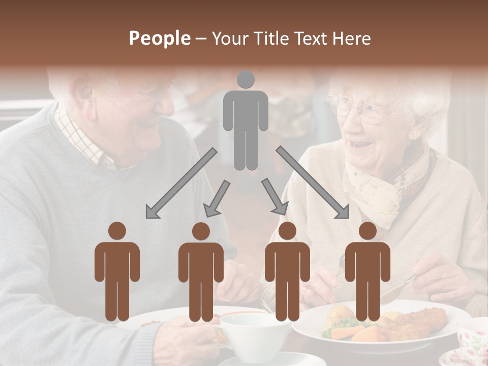Two People Happy Horizontal PowerPoint Template