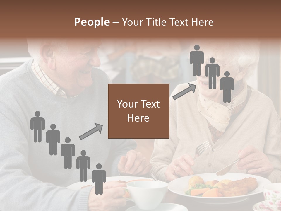 Two People Happy Horizontal PowerPoint Template