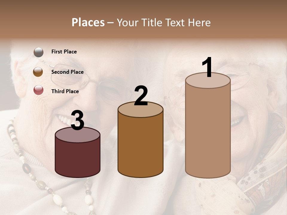 Two People Happy Horizontal PowerPoint Template