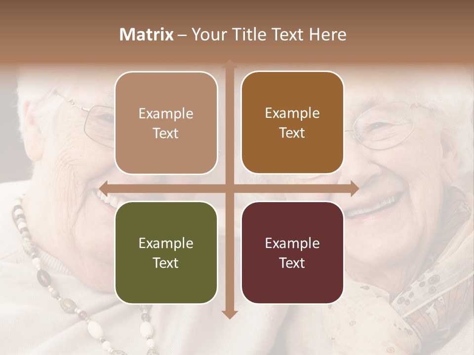 Two People Happy Horizontal PowerPoint Template