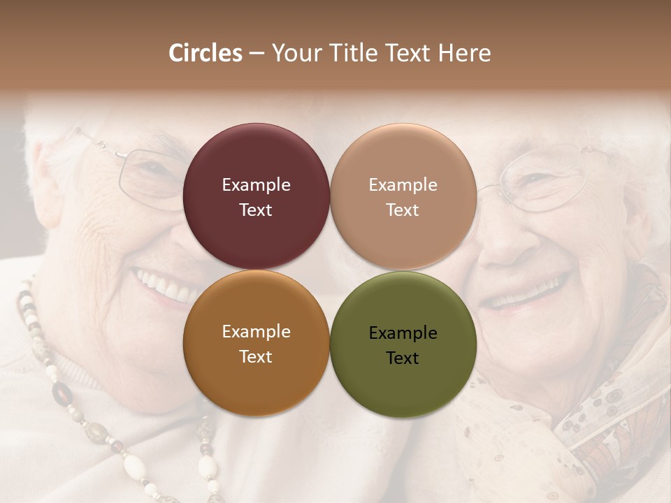 Two People Happy Horizontal PowerPoint Template