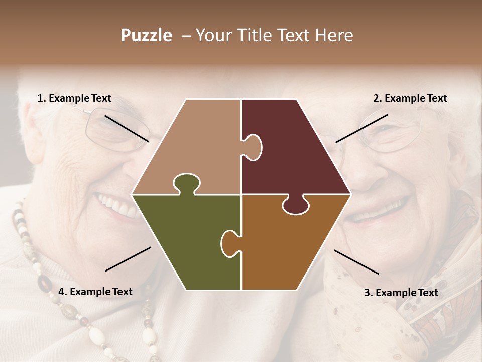 Two People Happy Horizontal PowerPoint Template