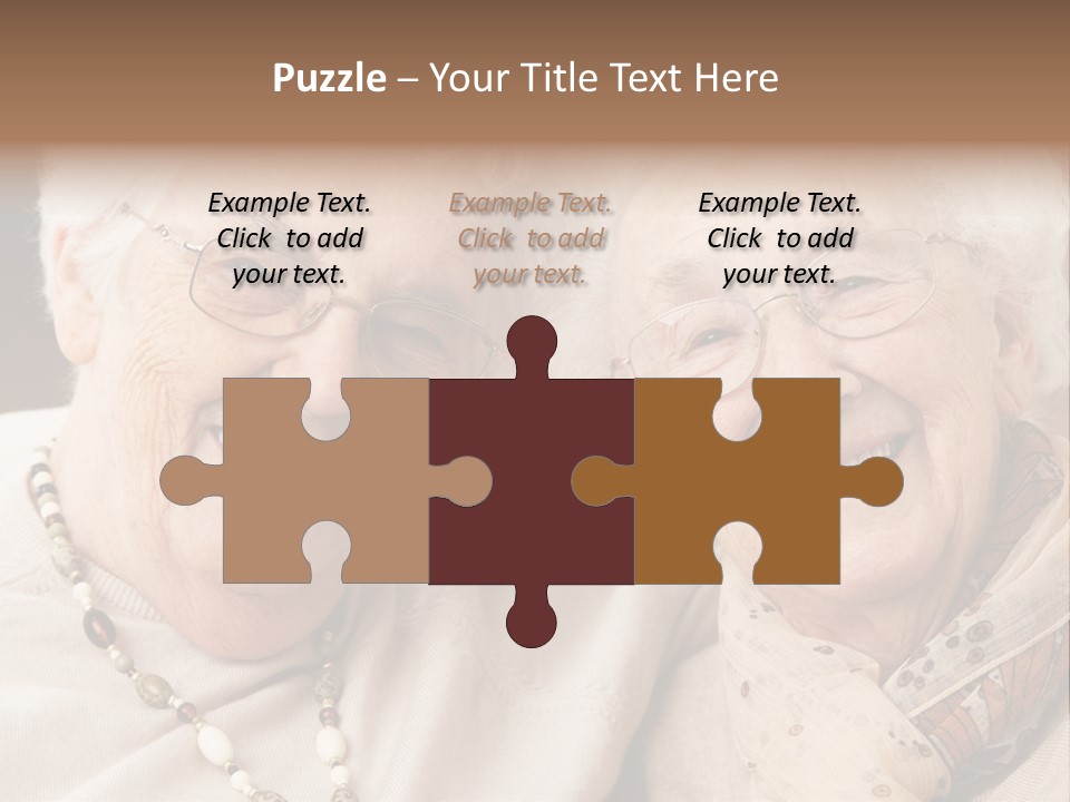 Two People Happy Horizontal PowerPoint Template