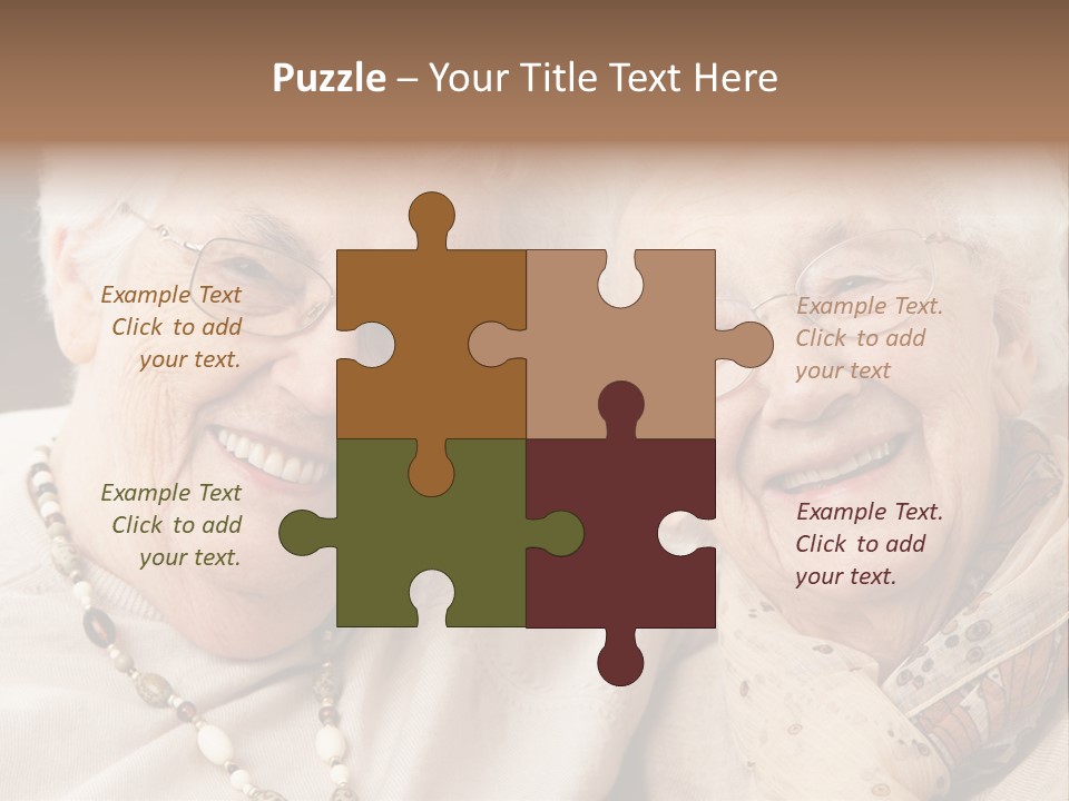 Two People Happy Horizontal PowerPoint Template