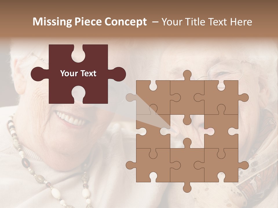 Two People Happy Horizontal PowerPoint Template