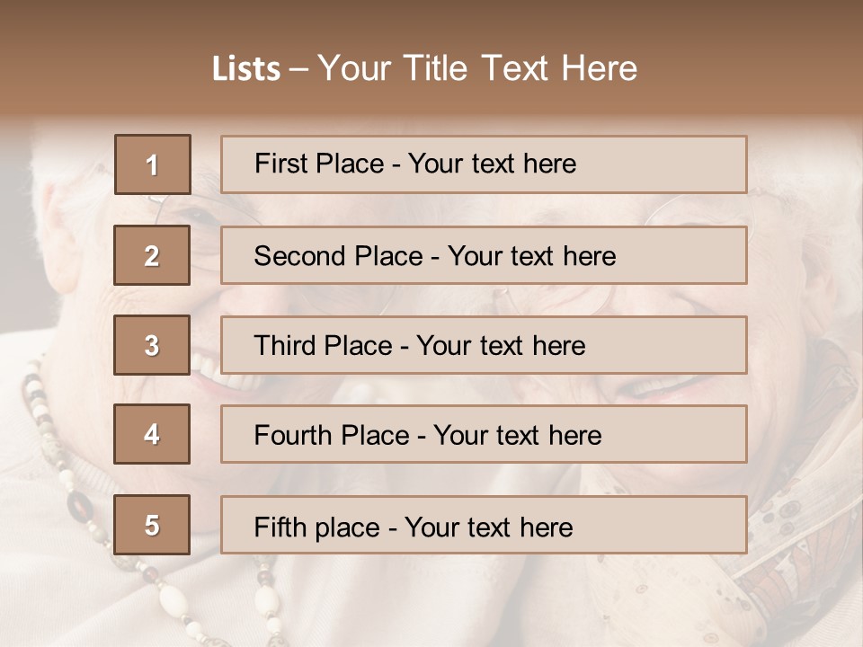 Two People Happy Horizontal PowerPoint Template