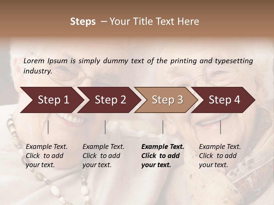 Two People Happy Horizontal PowerPoint Template