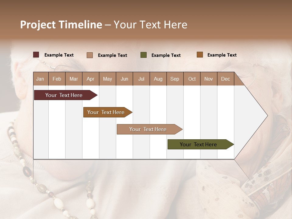 Two People Happy Horizontal PowerPoint Template