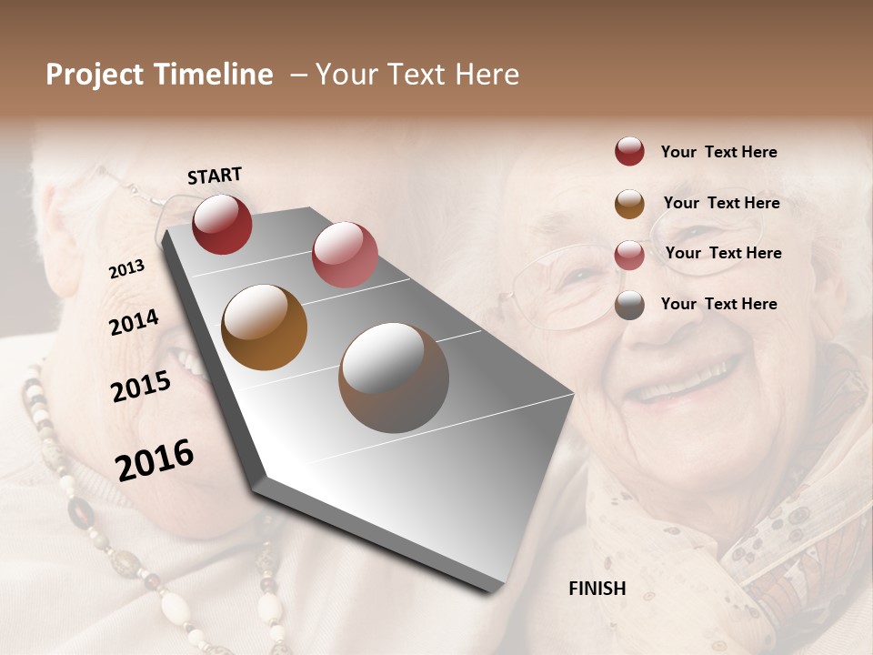 Two People Happy Horizontal PowerPoint Template