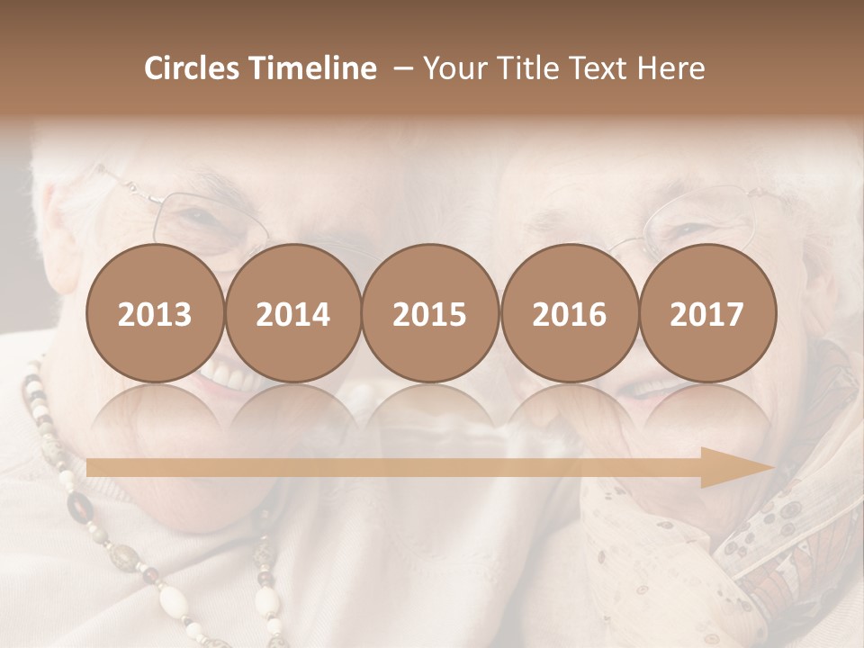 Two People Happy Horizontal PowerPoint Template