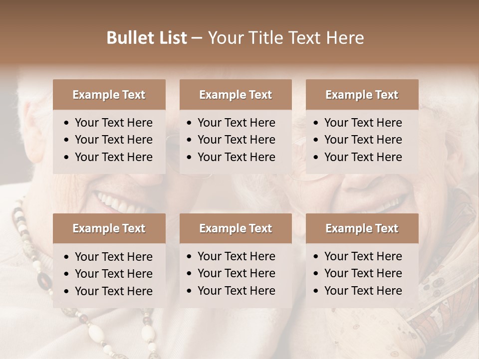 Two People Happy Horizontal PowerPoint Template