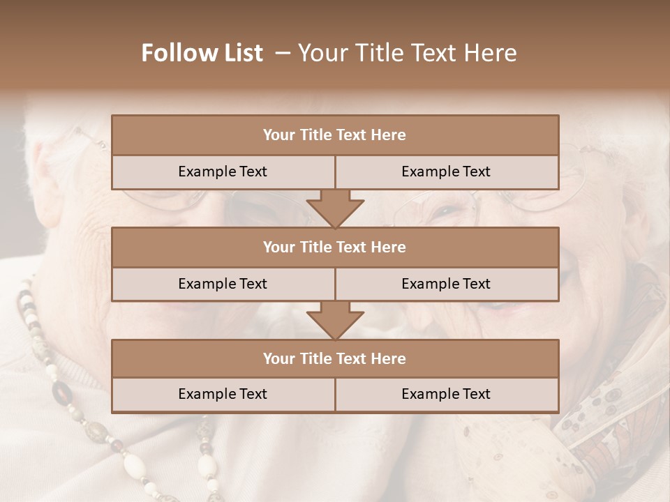 Two People Happy Horizontal PowerPoint Template