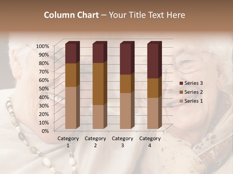 Two People Happy Horizontal PowerPoint Template
