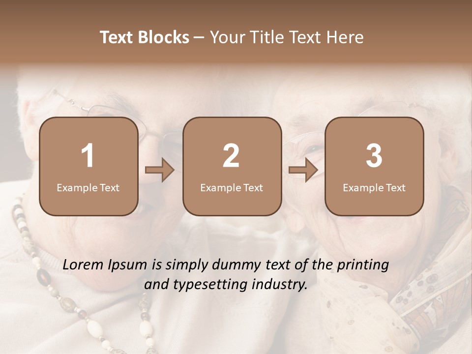 Two People Happy Horizontal PowerPoint Template