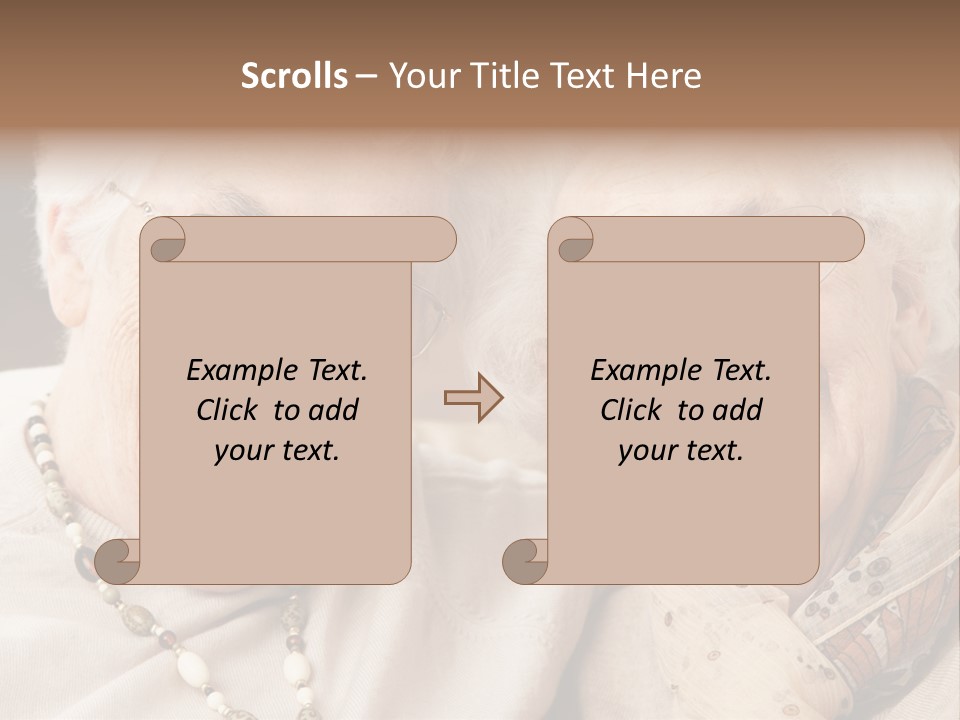 Two People Happy Horizontal PowerPoint Template