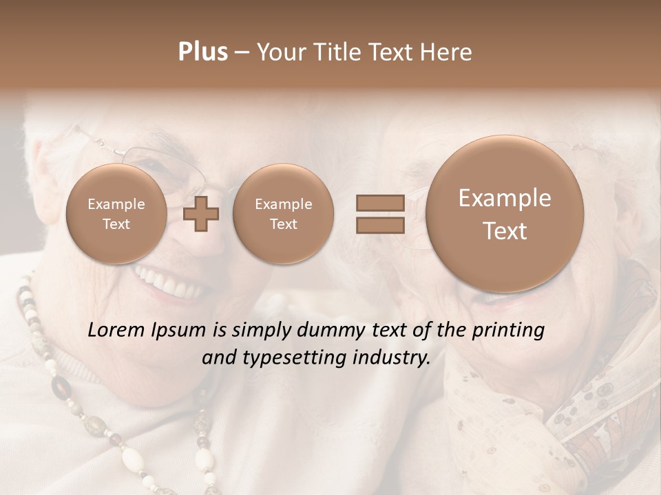 Two People Happy Horizontal PowerPoint Template