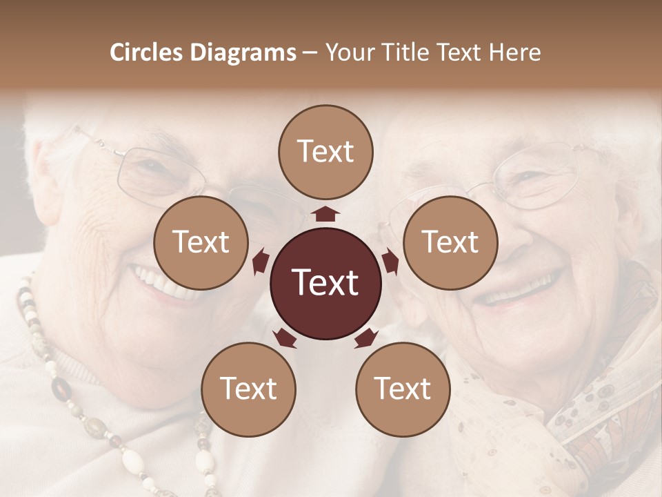 Two People Happy Horizontal PowerPoint Template