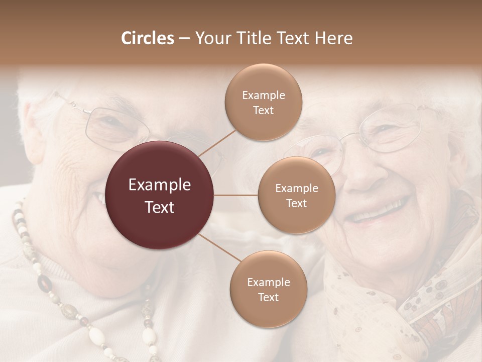 Two People Happy Horizontal PowerPoint Template