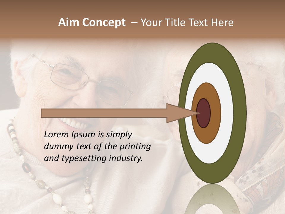 Two People Happy Horizontal PowerPoint Template