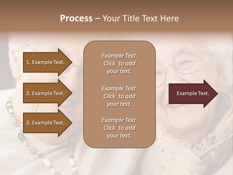 Two People Happy Horizontal PowerPoint Template