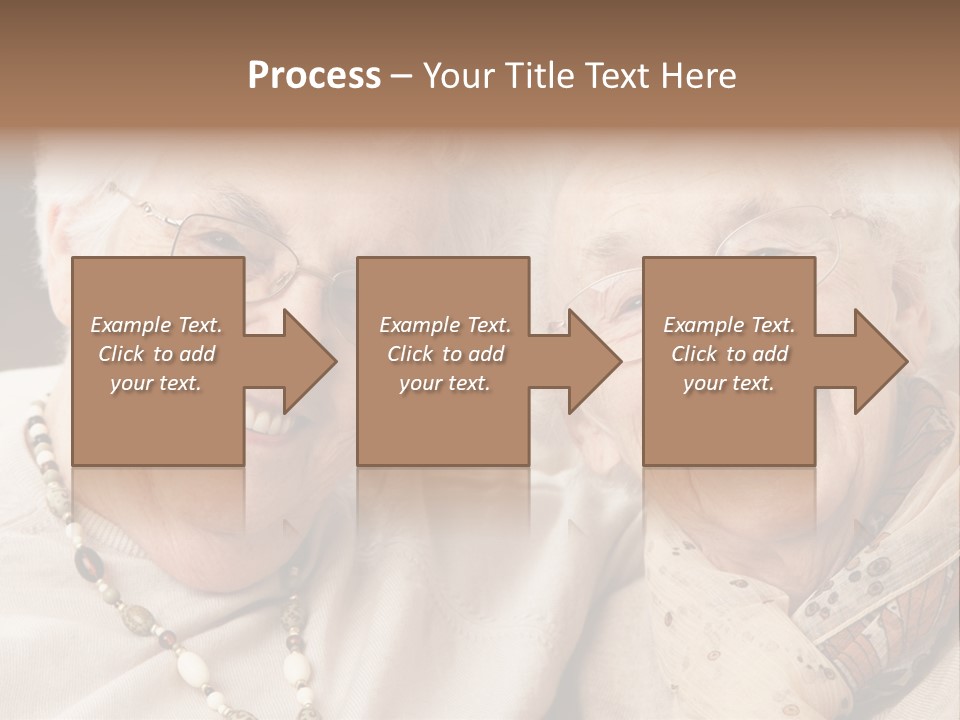 Two People Happy Horizontal PowerPoint Template