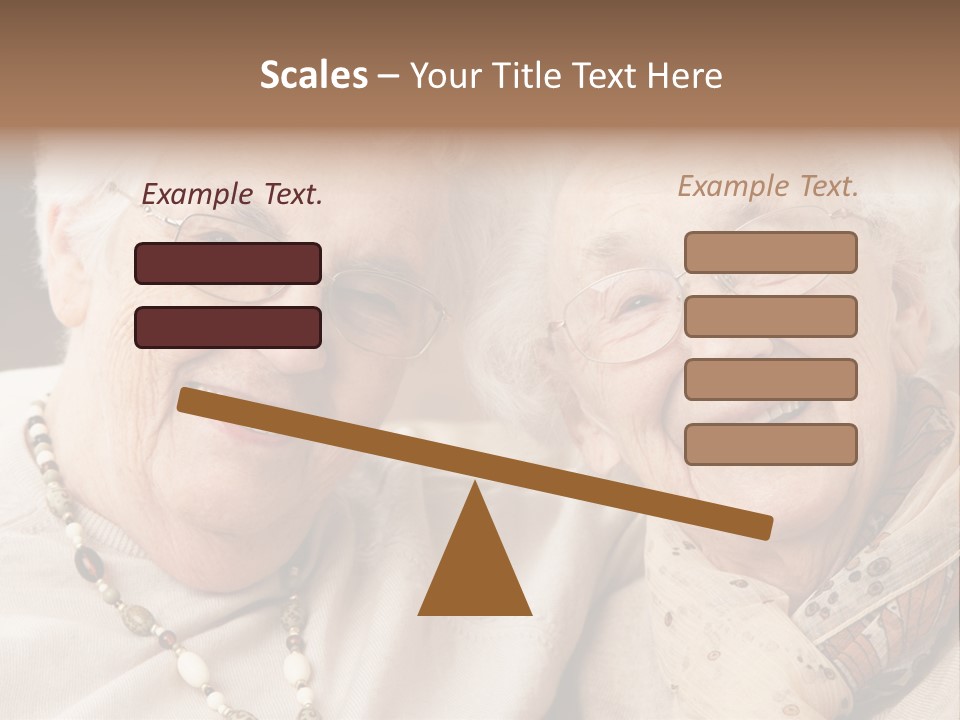 Two People Happy Horizontal PowerPoint Template