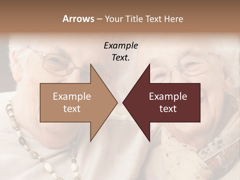 Two People Happy Horizontal PowerPoint Template