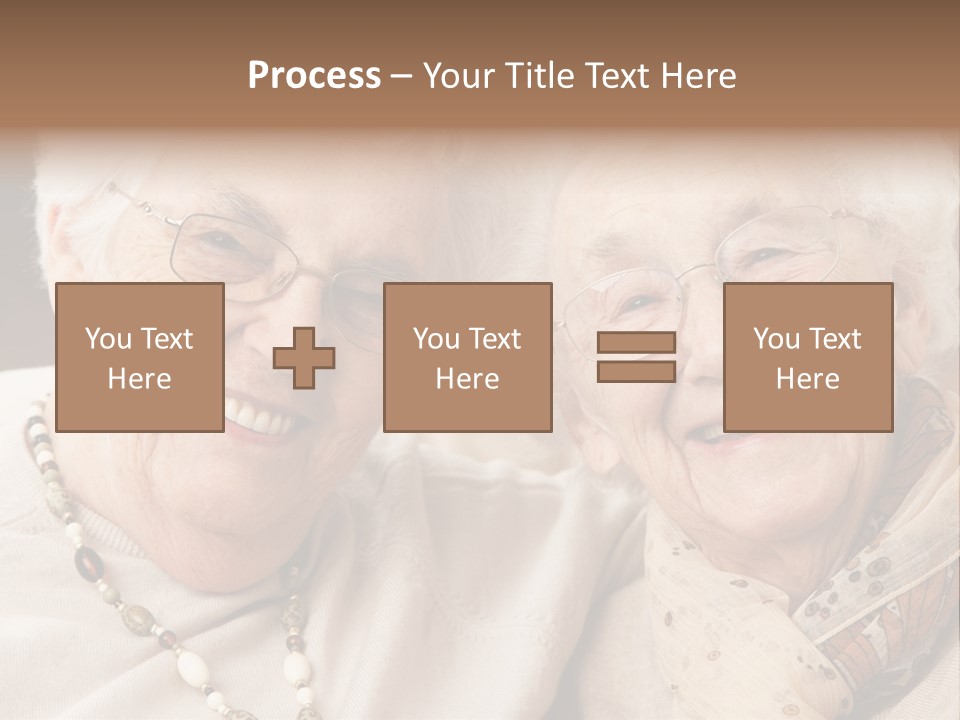 Two People Happy Horizontal PowerPoint Template