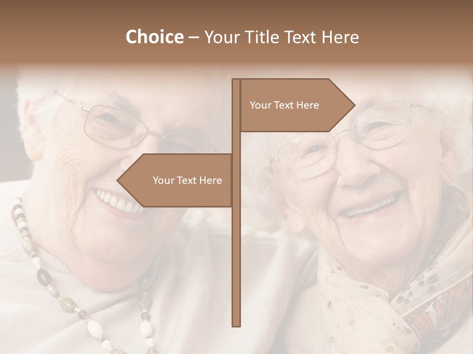 Two People Happy Horizontal PowerPoint Template