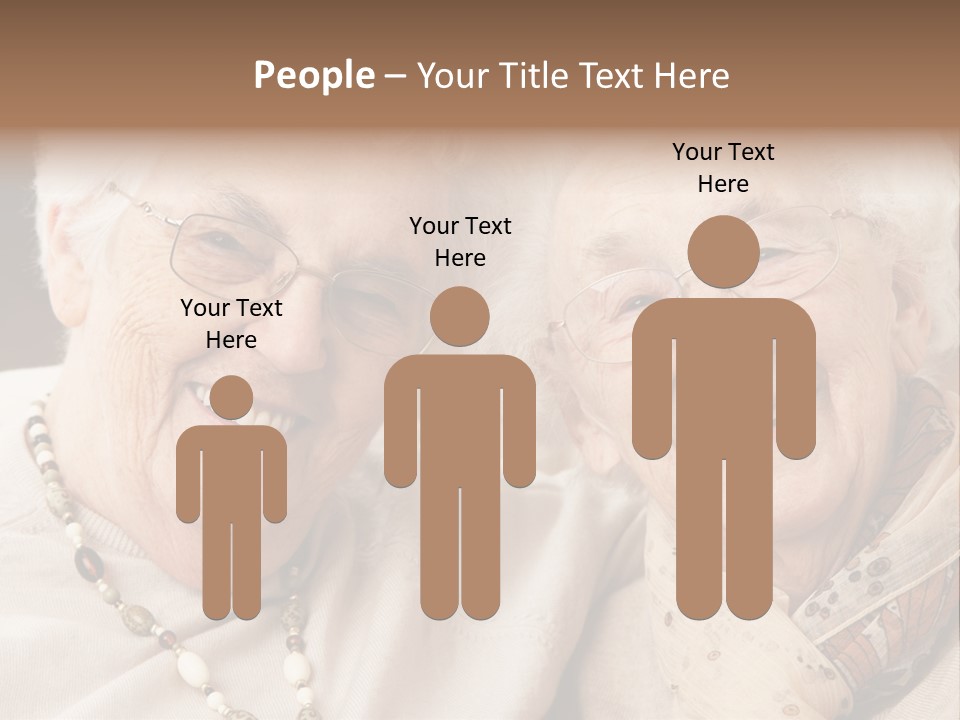 Two People Happy Horizontal PowerPoint Template